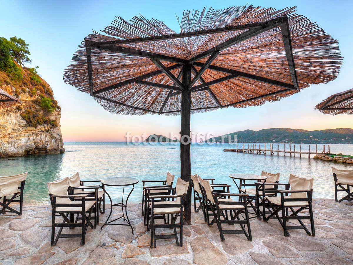 Фотообои Кафе в Греции, Мода Интерио /ш*в: 3.6*2.7 м