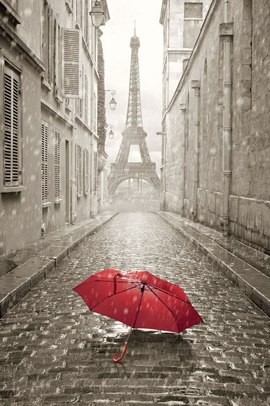 Фотообои Красный зонтик, Мода Интерио /ш*в: 0.9*2.7 м